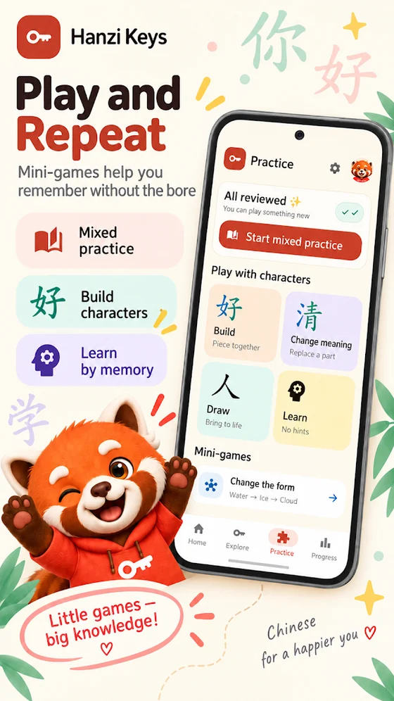 Hanzi Keys character training